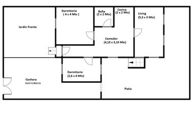VENTA CASA APTO CREDITO TIGRE CENTRO COCHERA PATIO