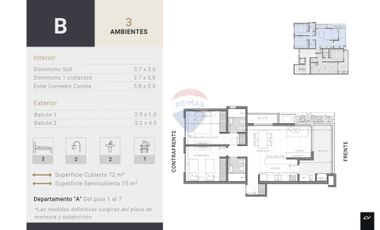 UNIDAD 6A VENTA DEPTO 2 AMBIENTES. QUILMES CENTRO