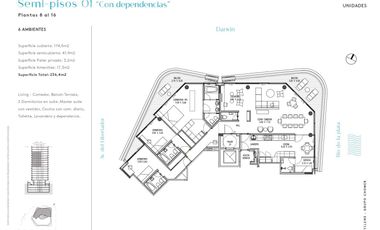 Departamento en alquiler Selene 6 ambientes vista al rio