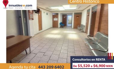 CONSULTORIOS EN RENTA EN TORRE MEDICA, CENTRO HISTORICO MORELIA