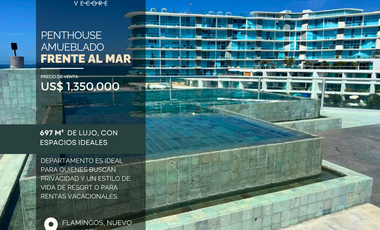 PENTHOUSE AMUEBLADO FRENTE AL MAR, NUEVO VALLARTA, NAYARIT