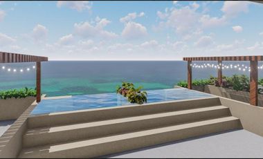 Departamento en venta en mahahual 1 hab. frente al mar.