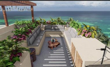 Departamento en venta en mahahual 1 hab. frente al mar.