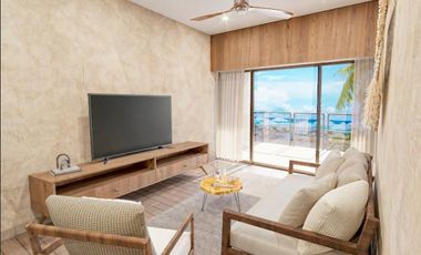Departamento en venta en mahahual 1 hab. frente al mar.