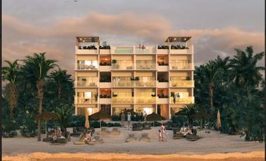 Departamento en venta en mahahual 1 hab. frente al mar.