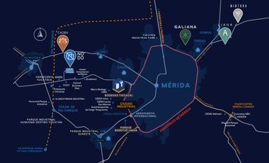 Venta Lote Industrial Comercial Logístico en Mérida