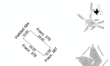Terreno(377) en Venta en Horizontes, Tixkokob, Yucatán