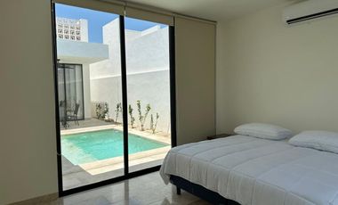 CASA EN RENTA MERIDA 1 PLANTA AMUEBLADA PRIVADA TAMORA CONKAL