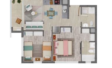 Departamento en Arriendo en Arriendo Departamento 2D-2B Edificio Nuevo 18 con Estacionamiento