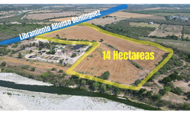14 hectareas libramiento Alfonzo Mtz Dominguez Frente de carretera
