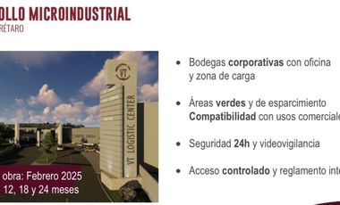 Venta de Bodega Corporativa con Oficina y zona de carga, Querétaro