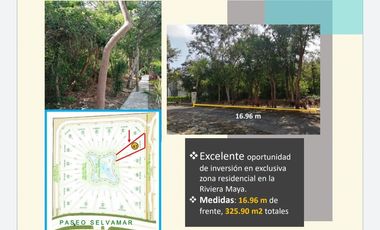Terreno residencial exclusivo residencial selvamar playa del carmen q.roo