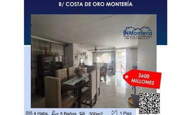 VENTA DE CASA  B/ COSTA DE ORO MONTERIA