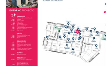 Departamento Rancagua 2D 1B 2454 UF  43 m2 bono pie del 5% y 10%