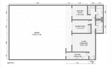 Venta departamento 3 ambientes con gran jardin - San Isidro