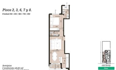 Departamento a estrenar semipiso 2 ambientes cochera opcional Afianza Plaza