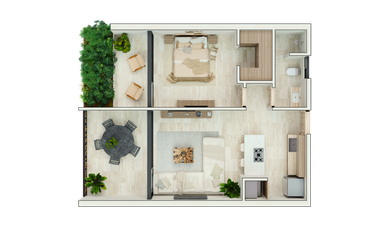 Departamento(1R) FRACCIONAL en Venta en Arrecife, Sisal