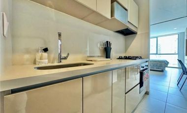 Apartaestudio amoblado en Salguero con piscina y vista