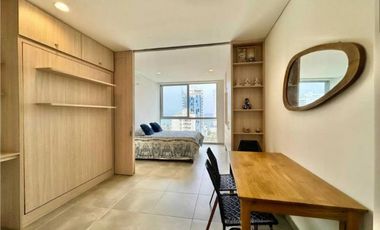 Apartaestudio amoblado en Salguero con piscina y vista