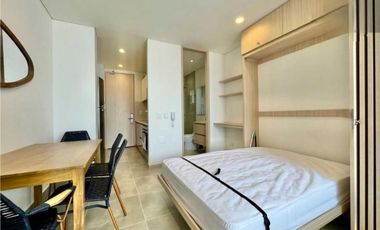 Apartaestudio amoblado en Salguero con piscina y vista