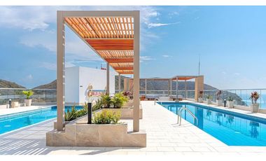 Apartaestudio amoblado en Salguero con piscina y vista