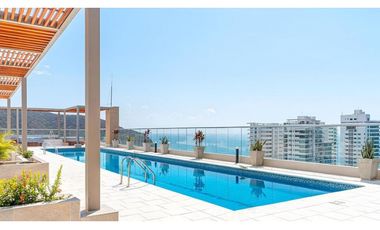 Apartaestudio amoblado en Salguero con piscina y vista