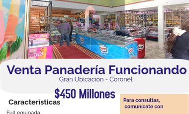 GRAN OPORTUNIDAD DE INVERSIÓN!!! PANADERÍA y PASTELERÍA CON FABRICA EN CORONEL FUNCIONANDO REAL Y ALTO FLUJO