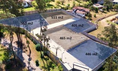 Venta terreno. 405m2, en Cumbayá, San Juan alto, vista espectacular