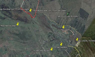 EXCELENTE CAMPO DE 192 HAS CON 1500 MTS DE FRENTE AL RIO LUJAN