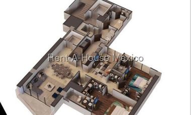 Departamento en Renta en Huixquilucan, Bosque Real  NC. 25-1742