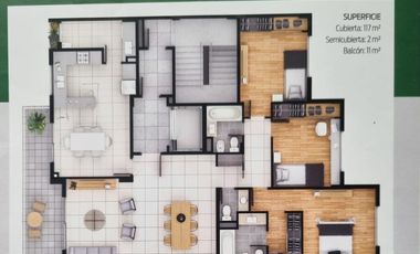 Piso de 4 ambientes con cochera, Zona Plaza Conesa