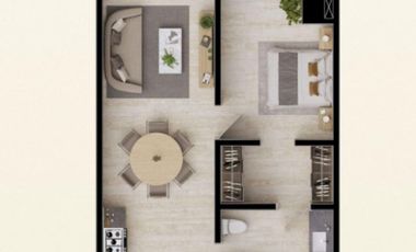 Departamento con excelente ubicación en Cancún (1521)