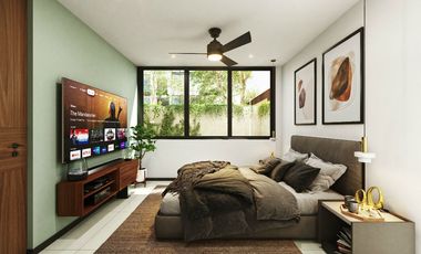 BONA: Departamento de 1 habitación en Temozón Norte, Mérida!