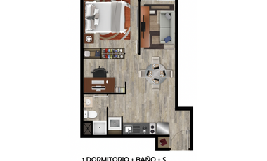 ARRIENDO DEPTO NUEVOS 1D1B, METRO RONDIZZONI