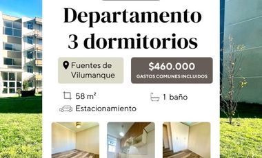 DEPARTAMENTO 3 DORMITORIOS, FUENTES DE VILUMANQUE 2DO PISO