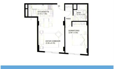 ALQUILA: Departamento 1 Dormitorio con Aire Acondicionado / B° Guemes