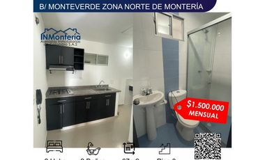 SE ARRIENDA APARTAMENTO EN BARRIO MONTEVERDE EN MONTERIA