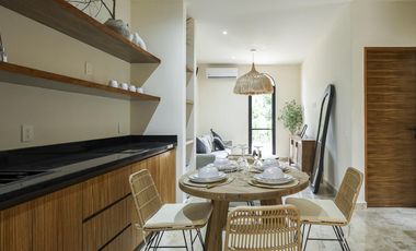 DEPARTAMENTO EN VENTA EN TULUM 1 HABITACION ALBERCA GYM ROI CRYPTO