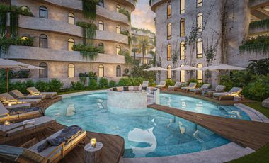 DEPARTAMENTO EN VENTA EN TULUM 1 HABITACION ALBERCA GYM ROI CRYPTO