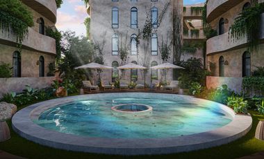DEPARTAMENTO EN VENTA EN TULUM 1 HABITACION ALBERCA GYM ROI CRYPTO