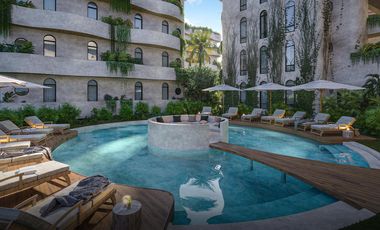 DEPARTAMENTO EN VENTA EN TULUM 1 HABITACION ALBERCA GYM ROI CRYPTO