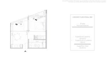 VTA DEPTO 1AMB POZO APTO COMERC. VILLANUEVA-TIGRE