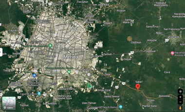 Gran Terreno Venta y Renta de 9 Has. sobre Carretera Mérida Cancun por Sahé