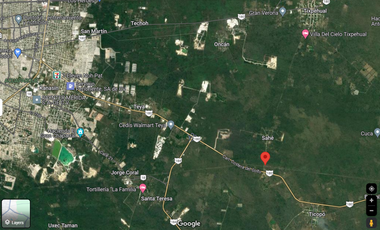Gran Terreno Venta y Renta de 9 Has. sobre Carretera Mérida Cancun por Sahé