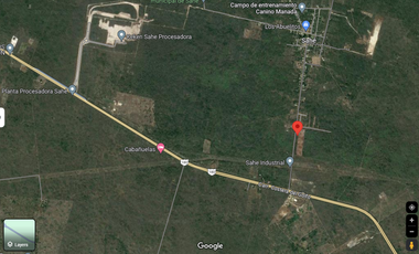 Gran Terreno Venta y Renta de 9 Has. sobre Carretera Mérida Cancun por Sahé
