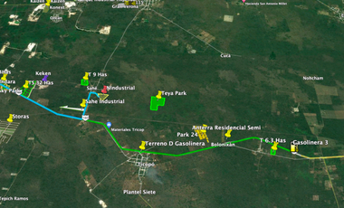 Venta de Excelentes terrenos desde 3,300 m2 sobre carretera Merida - Cancun.
