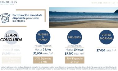 Venta de Terrenos en Coto con increíble vista a la Bahía de Manzanillo, Colima