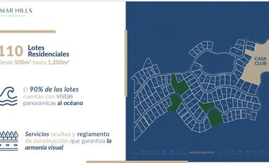 Venta de Terrenos en Coto con increíble vista a la Bahía de Manzanillo, Colima