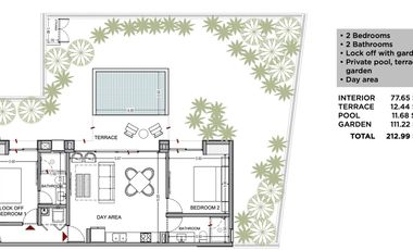 Departamento en venta Tulum 2 habitaciones, ecosustentable, planta baja con jardin y alberca, a 5 min de la playa