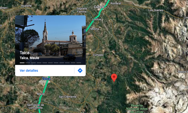 Parcela en Venta en Sector El Placeta, a metros de 7 tazas , Comuna San Clemente